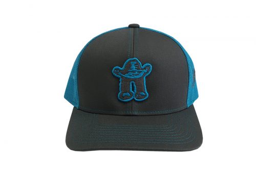 shorty gears Logo Snapback ball cap graphite Neon blue